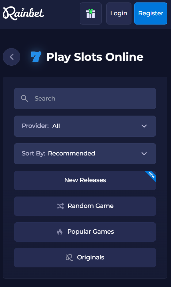 Svetová herná ponuka pre slovenských hráčov Rainbet
